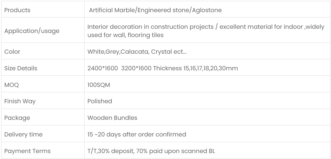 artificial marble specification1